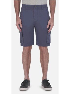 IRON Clothing Co Men's Stretch Cargo Shorts-Lake Blue-Size 32-NWT